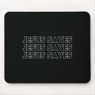 Tapis De Souris Jésus Sauve Croix chrétienne Dieu foi Bible
