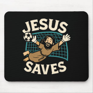 Tapis De Souris Jésus Sauve I Foi Chrétienne I Jésus Gardien de Bu
