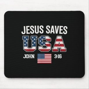 Tapis De Souris Jésus Sauve La Croix Chrétienne Usa Dieu Foi Bible