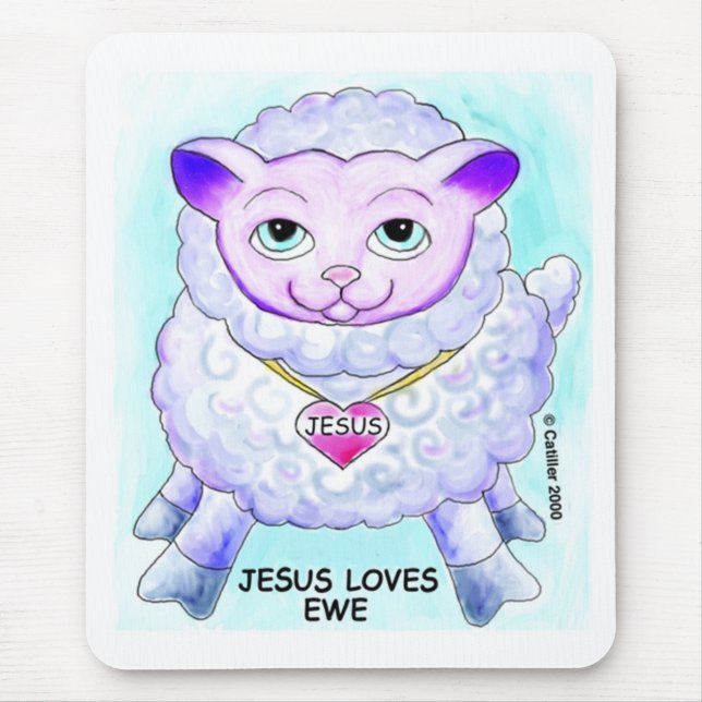 Tapis de souris Jésus t'aime  (Devant)