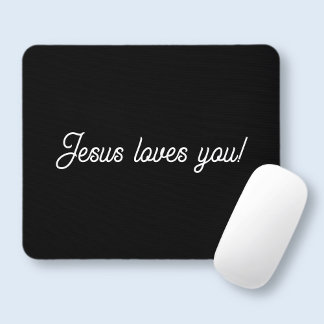 Tapis De Souris Jésus t'aime! | Écriture moderne cool