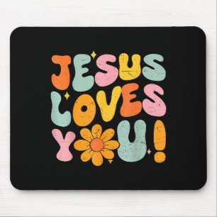 Tapis De Souris Jésus t'aime fille adolescente chrétienne Dieu sœu