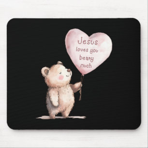 Tapis De Souris Jésus vous aime beaucoup, mignons enfants chrétien