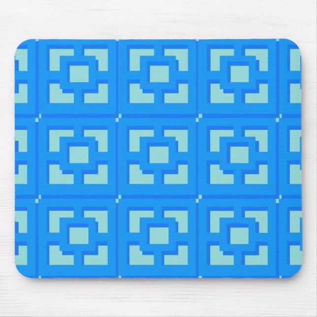 Tapis De Souris Jet Rétro Set Blue Trellis Mousepad (Devant)