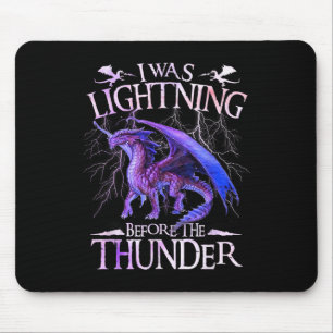 Tapis De Souris J'Étais La Lumière Devant L'Amoureux Des Dragons D