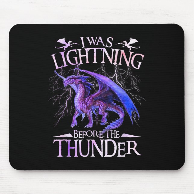 Tapis De Souris J'Étais La Lumière Devant L'Amoureux Des Dragons D (Devant)