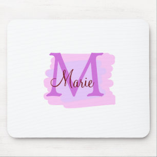 Tapis De Souris jeté simple minimal ajouter nom monogramme rose ro