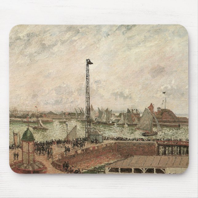 Tapis De Souris Jetty, Le Havre, Misty de Camille Pissarro (Devant)