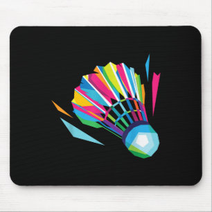 Tapis De Souris Jeu de badminton volant sport badminton pop art