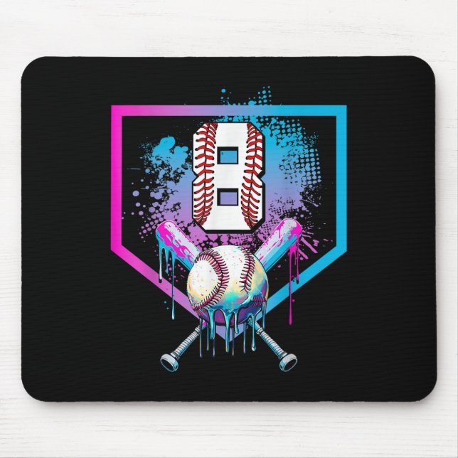 Tapis De Souris Jeu de baseball 8e anniversaire Accueil Plate Boys (Devant)