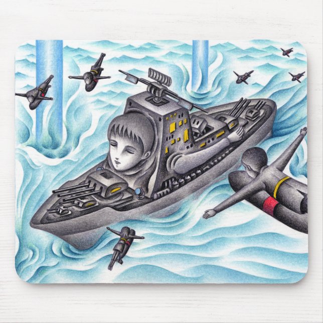 Tapis De Souris Jeu de bataille navale. (Devant)