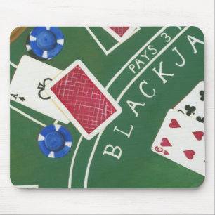 Tapis De Souris Jeu de Blackjack avec chips par Chariklia Zarris