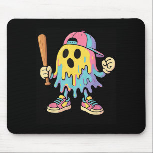 Tapis De Souris Jeu de crème glacée Colorful Ghost Baseball Spots
