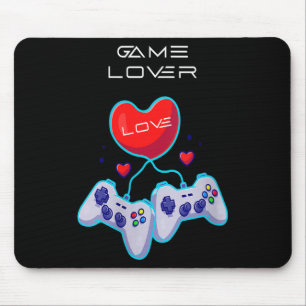 Tapis De Souris Jeu de femmes Couple Amour Gamepad Coeur Humour Th