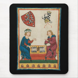 Tapis De Souris Jeu de jacquet, Art médiéval du XIVe siècle