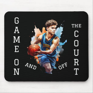 Tapis De Souris Jeu de joueur de basketball sur