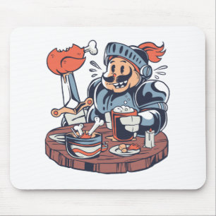 Tapis De Souris Jeu de mots drôle sur la nourriture de poulet