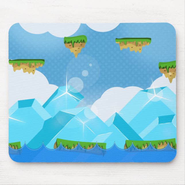 Tapis De Souris Jeu de plateforme rétro (Devant)