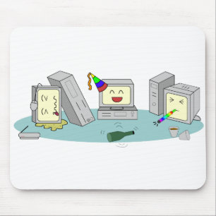 Tapis De Souris Jeu d'ordinateur de partie de LAN Geeky