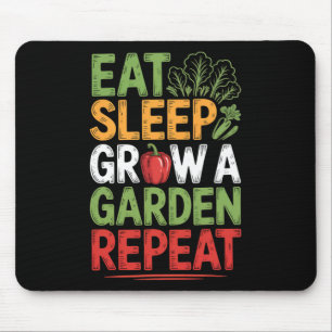 Tapis De Souris Jeu drôle Manger Dormir Faire Grandir Un Jardin Ré