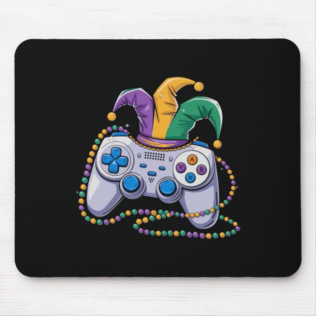 Tapis De Souris Jeu Mardi Gras Contrôleur Jeu Vidéo Jester Pour (Devant)