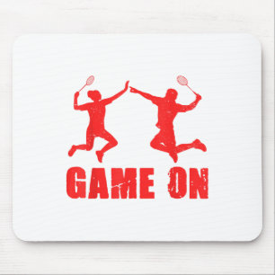 Tapis De Souris Jeu Sur Graphic Badminton Joueur Navette Sports Sm