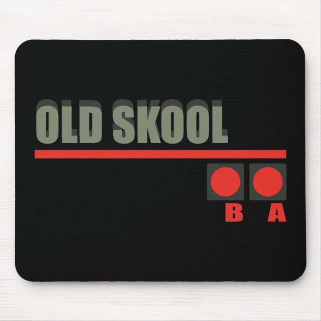 Tapis De Souris Jeu vidéo 101 à Old School (Devant)