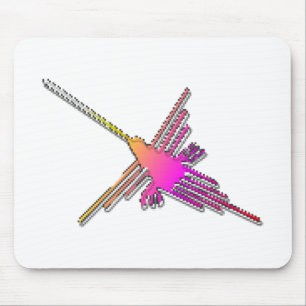 Tapis De Souris Jeu Vidéo 8 bits Retro Lignes Nazca Colibri