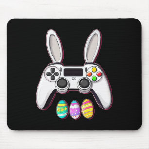 Tapis De Souris Jeu Vidéo Bunny OEufs Contrôleur Jour de Pâques Je