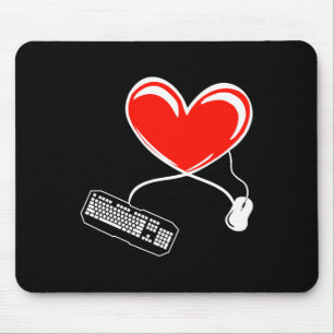 Tapis De Souris Jeu Vidéo Clavier Et Souris De Gamer Coeur Jeu L