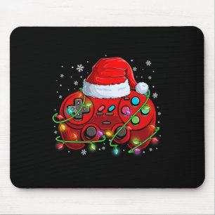 Tapis De Souris Jeu Vidéo de Noël du jeu Santa Hat Lights Jeu