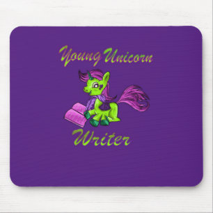 Tapis De Souris Jeune Écrivain Unicorne