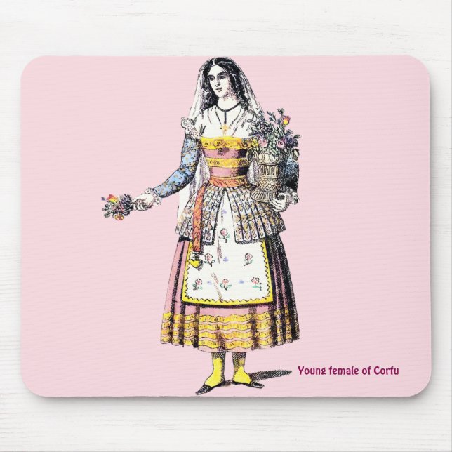 Tapis De Souris Jeune femme de CORFU ~ (Devant)