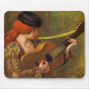 Tapis De Souris Jeune femme espagnole avec une guitare de Pierre R
