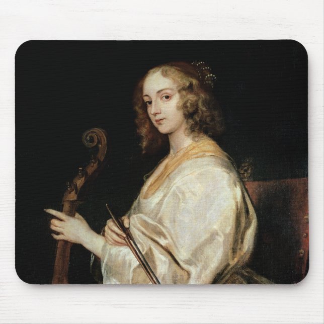 Tapis De Souris Jeune femme jouant un vétiver de DA d'alto (Devant)