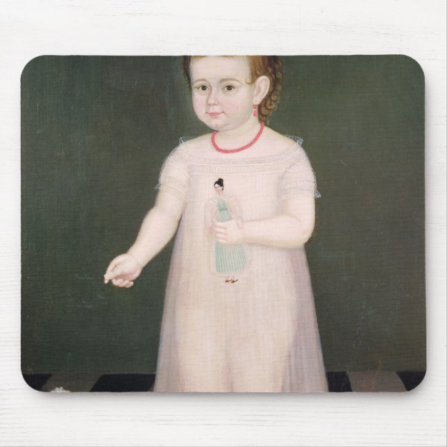 Tapis De Souris Jeune fille avec une poupée, 1838 (Devant)