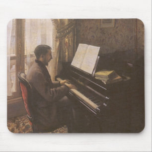 Tapis De Souris Jeune homme jouant au piano par Gustave Caillebott