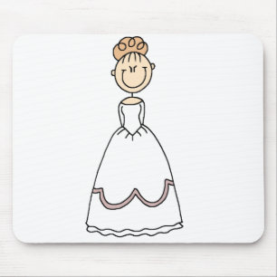 Tapis De Souris Jeune mariée blonde Mousepad de fraise