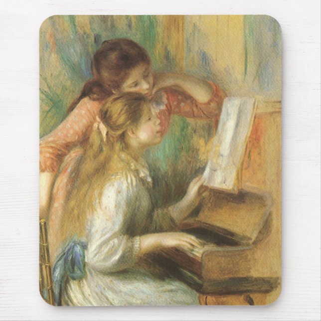 Tapis De Souris Jeunes filles au piano par Pierre Renoir (Devant)