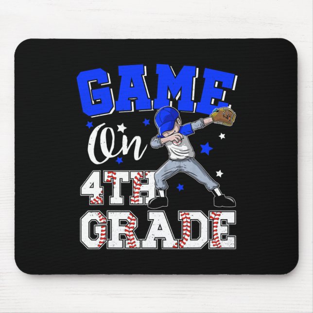 Tapis De Souris Jeux Sur Garçon 4e Année Dabbing Premier Jour De L (Devant)