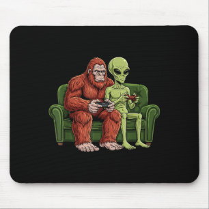 Tapis De Souris Jeux vidéo Bigfoot Alien Sasquatch Ufo Hommes