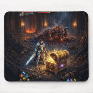 Tapis De Souris JEUX VIDÉO : Coffre au Trésor de Combat de Boss