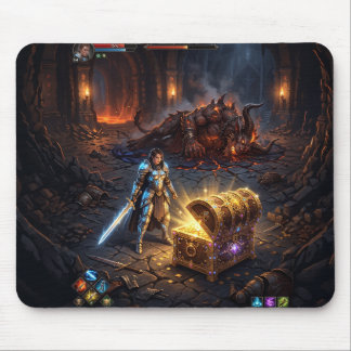 Tapis De Souris JEUX VIDÉO : Coffre au Trésor de Combat de Boss