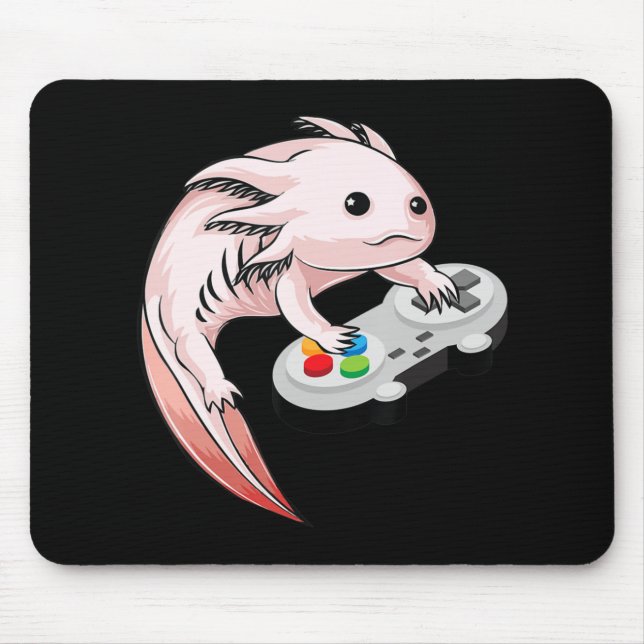 Tapis De Souris Jeux vidéo Gamesolotl Axolotl Jeux Kawaii Anime (Devant)