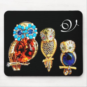 TAPIS DE SOURIS JEWEL OWLS MONOGRAM