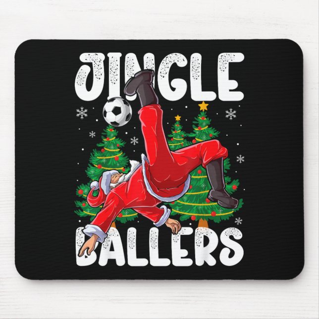 Tapis De Souris Jingle Ballers Santa Football Christmas Soccer Pla (Devant)