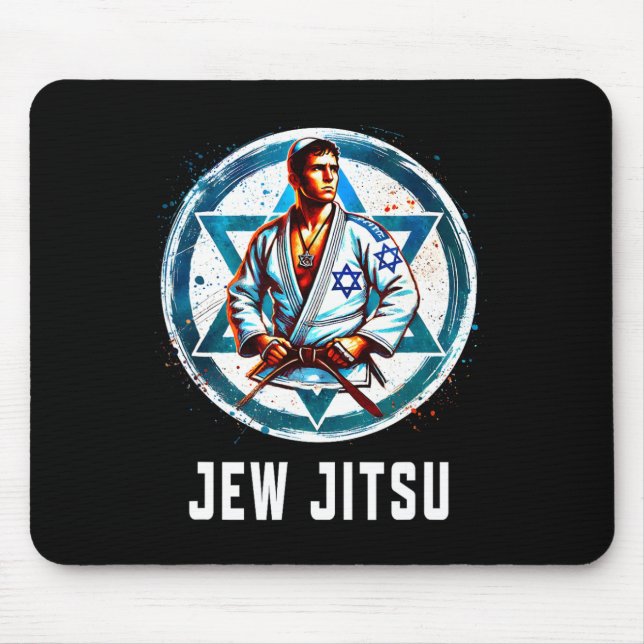 Tapis De Souris Jitsu Karate Funny Hanukkah (Devant)