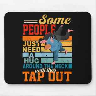 Tapis De Souris Jiu-Jitsu Brésilien BJJ Étreinte Autour du Cou en