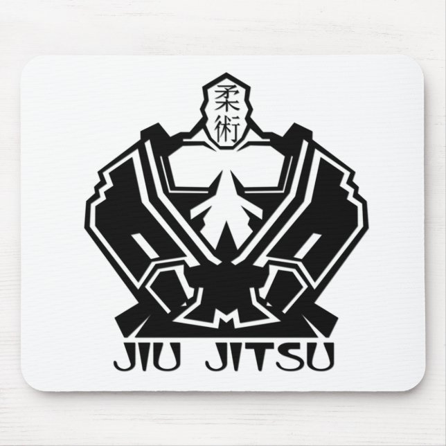 Tapis De Souris Jiu Jitsu - le combattant prépare (Devant)