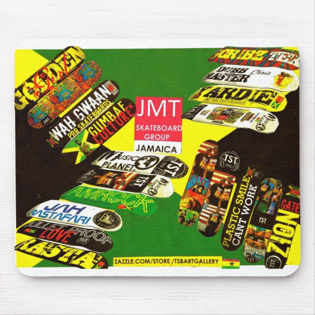 Tapis De Souris JMT SKATEBOARD JAMAICA Mousepad (Devant)